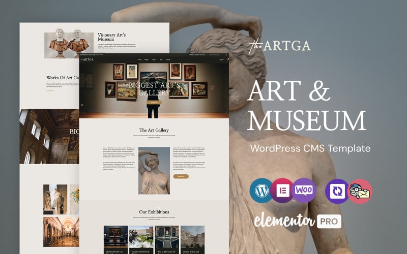 Theartga - Art Gallery And Museum WordPress Elementor Theme theme free