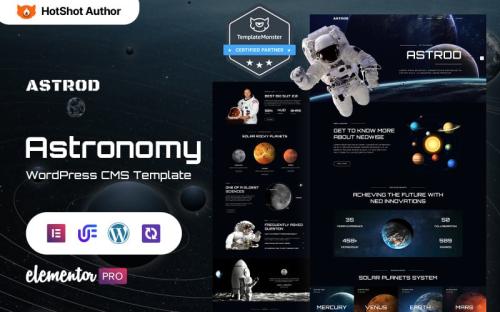 Astrod - Astronomy WordPress Elementor Theme theme free